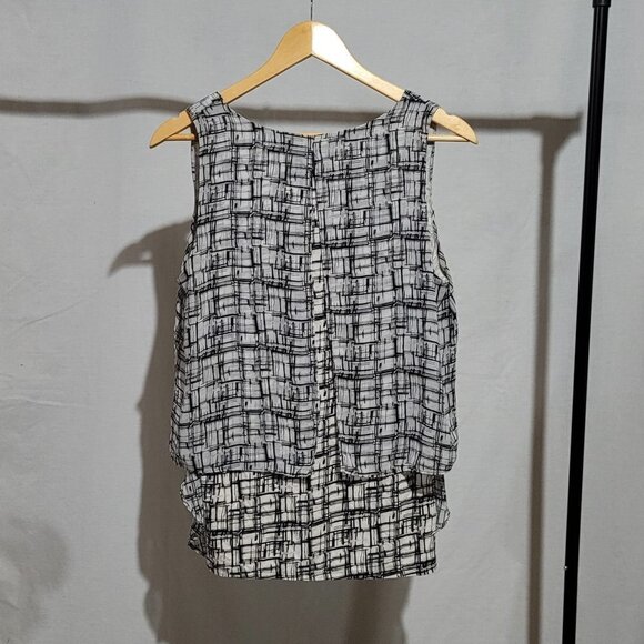 White House Black Market tank top style blouse sleeveless layered top shirt WHBM - Picture 7 of 16
